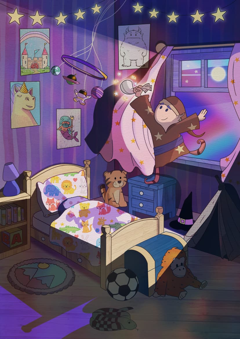 One of the magical worlds to colour in