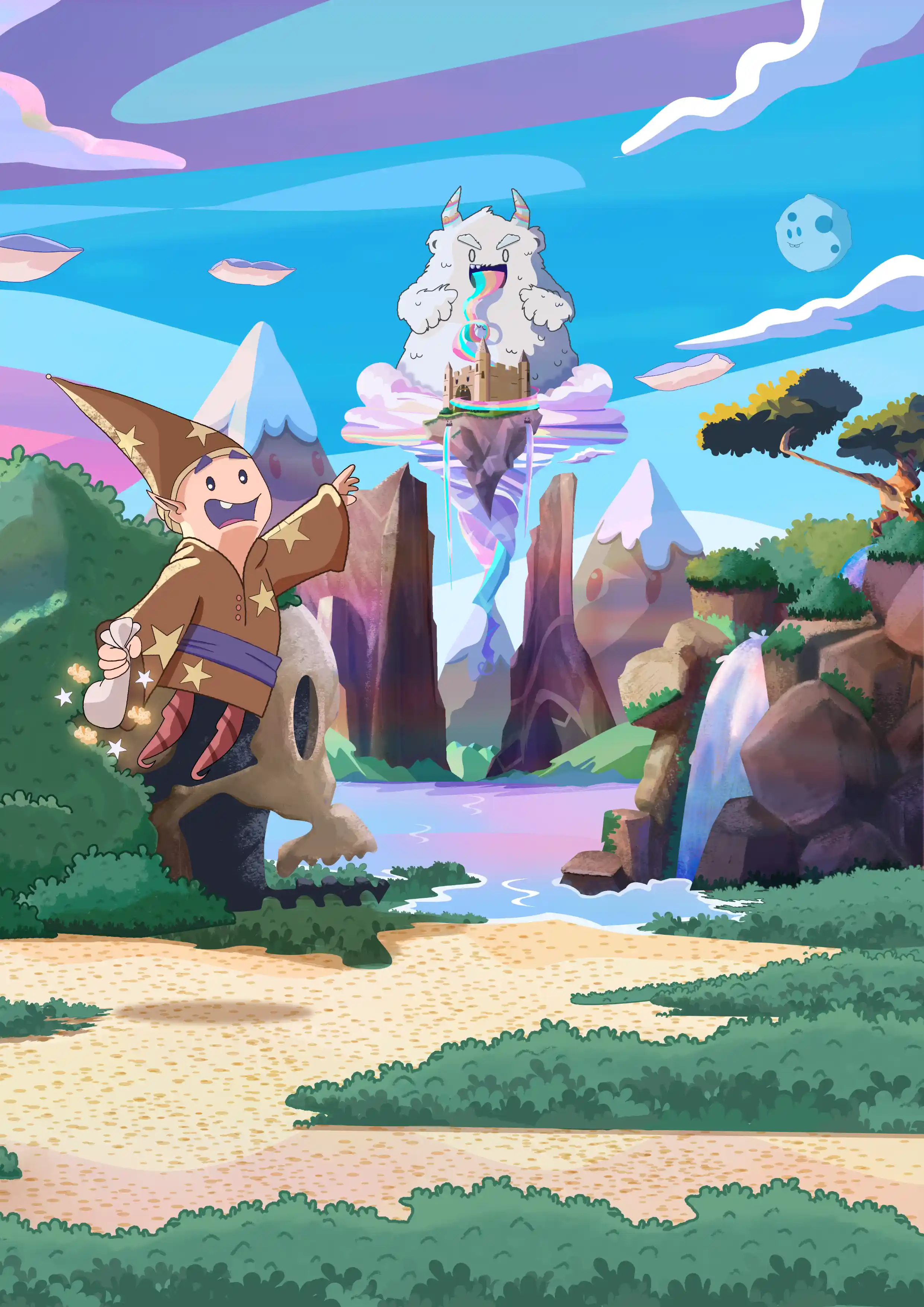 Fantasy landscape background